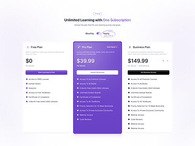 Pricing Card - Landing Page course pricing landing page landing page pricing pricing pricing card pricing course card