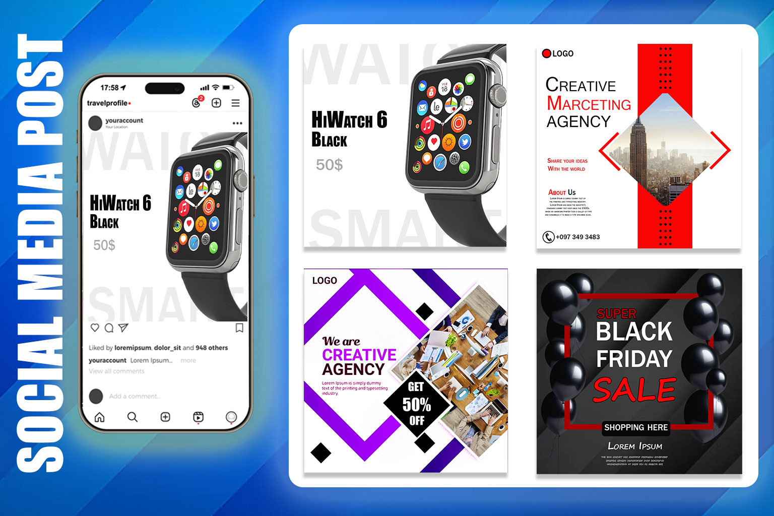 Example of Design Creative Social Media Posts