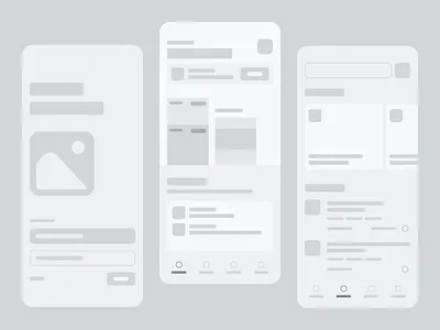Wireframe ➡️ UI Design minimal ui design wireframe