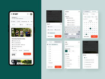 Website Mobile Adaptation for Runzy design minimalisticdesign mobileadaptation run running simplesearch websitedesign