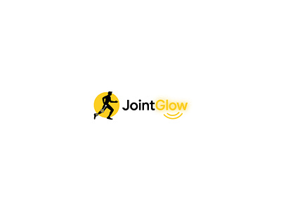 JointGlow logo for Bone and Joint clinic bone clinic fast glow gold joint logo logo design simpe