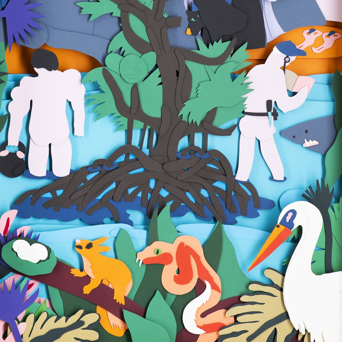 Paradiso | paper diorama art artdirection diorama exhibition illustration paper paper cutout papercraft