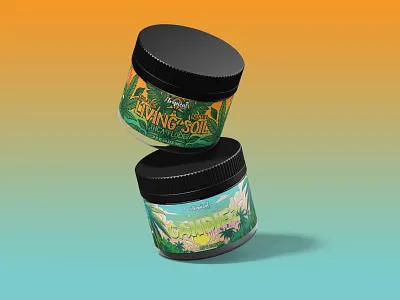 Label Design 3.5G Glass Jars - Tropical Bliss Branding branding design illustration packaging