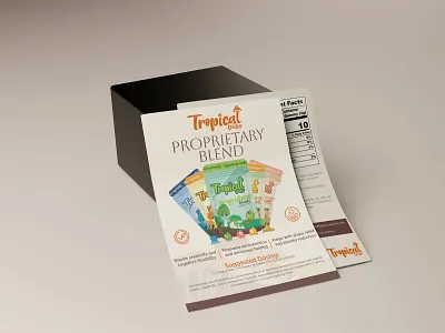 Sales One Pagers - Digital and Print - Tropical Bliss Branding branding design email design illustration print design sales tools