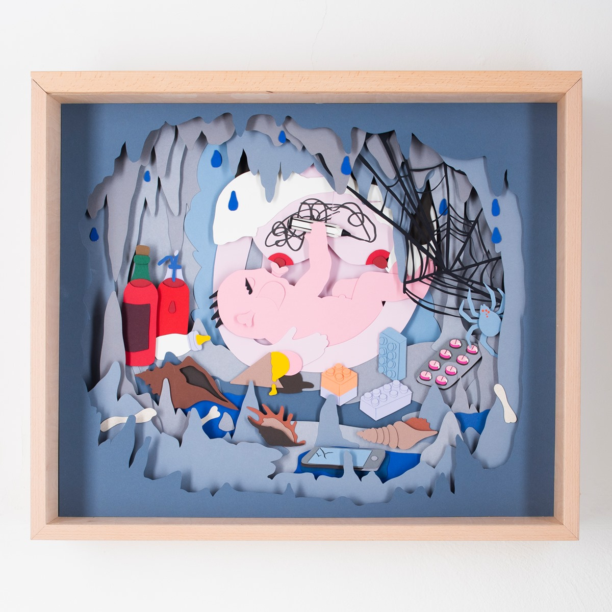 STALAKTITS | paper diorama cutout design diorama exhibition illustration paper paper art paper cutout paper layers