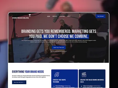 Strategic Squarespace Website for Marketing Agency, Bunting Blvd brand strategist branding studio website creative studio web design high converting website marketing agency website no code web design packaging design studio personal brand strategy squarespace expert squarespace website design