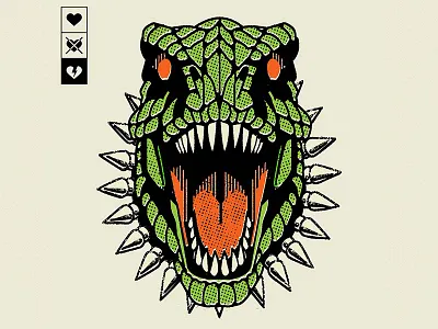 King Rex 腐った book cartoon character cover design graphic design illustration music sticker t rex vector vinyl