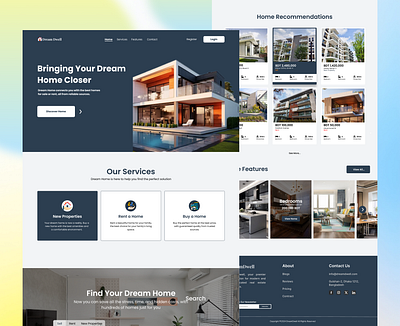 Dream Dwell – Real Estate Landing Page UI cleandesign dribbbleshot figmadesign homepagedesign landingpage modernui realestatedesign realestateui realestatewebsite responsivedesign ui uidesign uiux userexperience userinterface uxdesign webdesign websitedesign