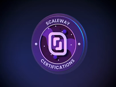 🪙 Certification program badge 3d animation badge cloud nft spline