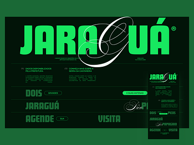 Jaraguá - footer editorial grid grid layout hiking minimal minimalistic mountain script swiss type typography ui web webdesign