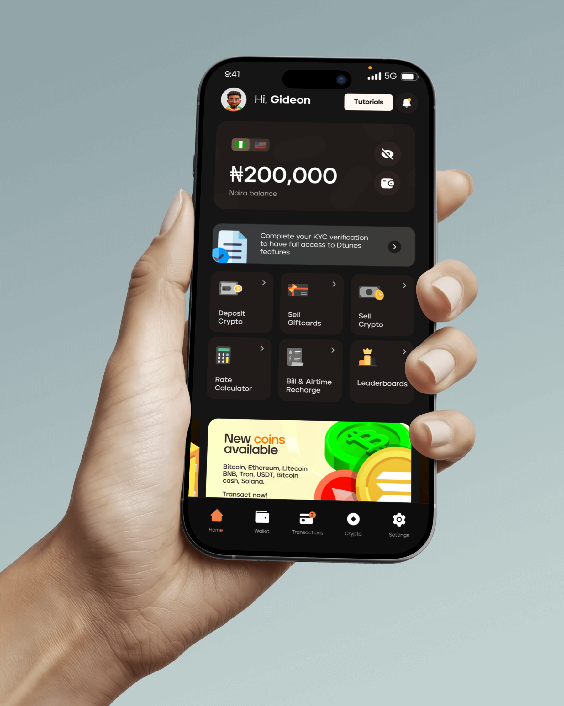 Fintech App Home Screen (Dark mode) app app design app homescreen app ui crypto crypto app crypto app design crypto app ui fintech fintech app fintech app design fintech app ui mobile app design