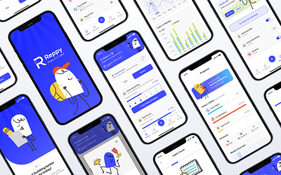 Reppy || Habit Tracker App app design flat habit modern new simple tracker ui ux