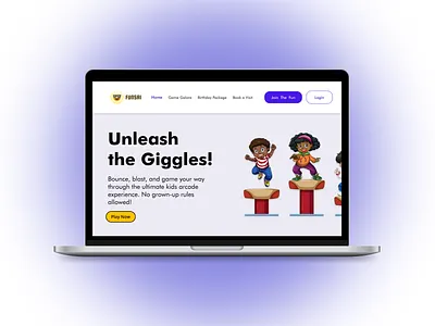 Kids Arcade Landing Page animation figma homepage illustration kids landing page simple ui ux