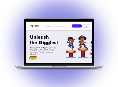 Kids Arcade Landing Page animation figma homepage illustration kids landing page simple ui ux