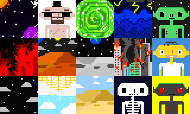 Bit People - Cardano NFTs project. graphic design ui