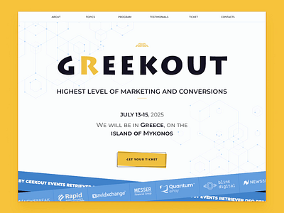 GeekOut Conference — Landing Page clean design
