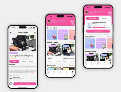 Course.id - Course Mobile App course app course app design figma learning app learning app design mobile ap design mobile app ui ui design ui designer uiux uiux design uiux designer ux ux design ux designer