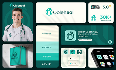 Obalheal Health Care Branding brandidentity branding brandingproject graphic design healthcare logo logo logo design medical logo obalhealth pharmacy logo