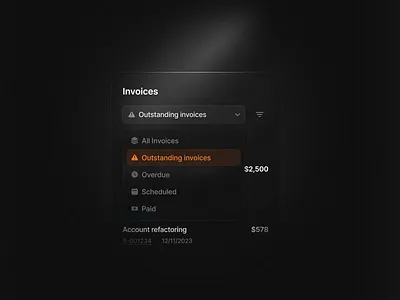 Dark Mode Navigation ai clean dark dark mode design details dropdown hover interface minimal nav navigation product saas sidebar ui ui design ux ux design