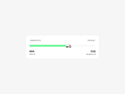 Delivery Status Tracking delivery minimal ui product design shipment tracking shipping status indicator ui ui component widget