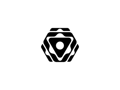 Black Triangle abstract black dot geo geometric icon logo shape simple triangle