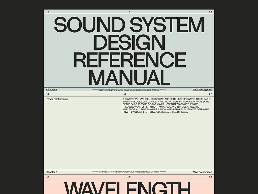 Reference Manual for Sound System Design by Hrvoje Grubisic on Dribbble