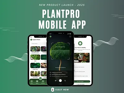 PlantPro – Plant Care & AI Identifier App UI Kit Figma Template uiux