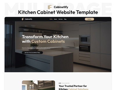 Cabinetify – Kitchen Cabinet Elementor Template bootstrap cabinet maker cabinetify css3 design designtocodes elementor elementor template elementor theme kitchen cabinets kitchen design kitchen design template multipage one page personal portfolio ui