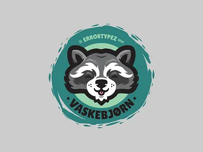 Vaskebjørn affinity animal character illustration neozoon raccoon sticker vaskebjørn vector