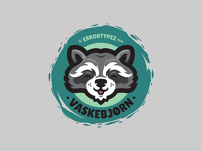 Vaskebjørn affinity animal character illustration neozoon raccoon sticker vaskebjørn vector