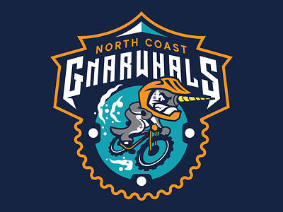 North Coast Gnarwhals - Mountain Biking Club logo sports sports logo