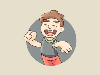 Happy Guy Mascot cool mascot geek mascot kid mascot mascot design mascot guy mascot illustration nerd mascot vector mascot
