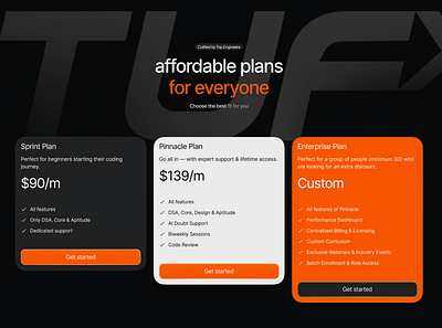 takeuforward pricing pricing card pricing page ui ux