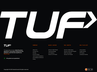 takeuforward footer