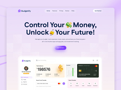 Budgetify - Technology Website Template agency branding budgeting apps creative design finance saas webflow template finance startups fintechui illustration landing page logo modern modern tech brands saas platforms saas products saasdesign startuptools ux webflow websitetemplate