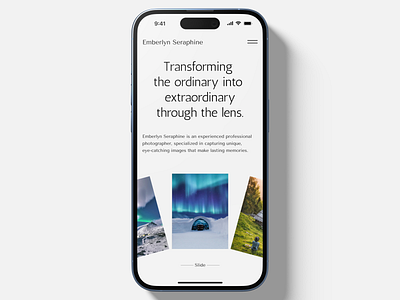 Emberivn Seraphine Portfolio UI adobexd design figma interaction design ios mobile portfolio ui ui design ui ux uidesign uiux user interface ux design ux ui uxdesign