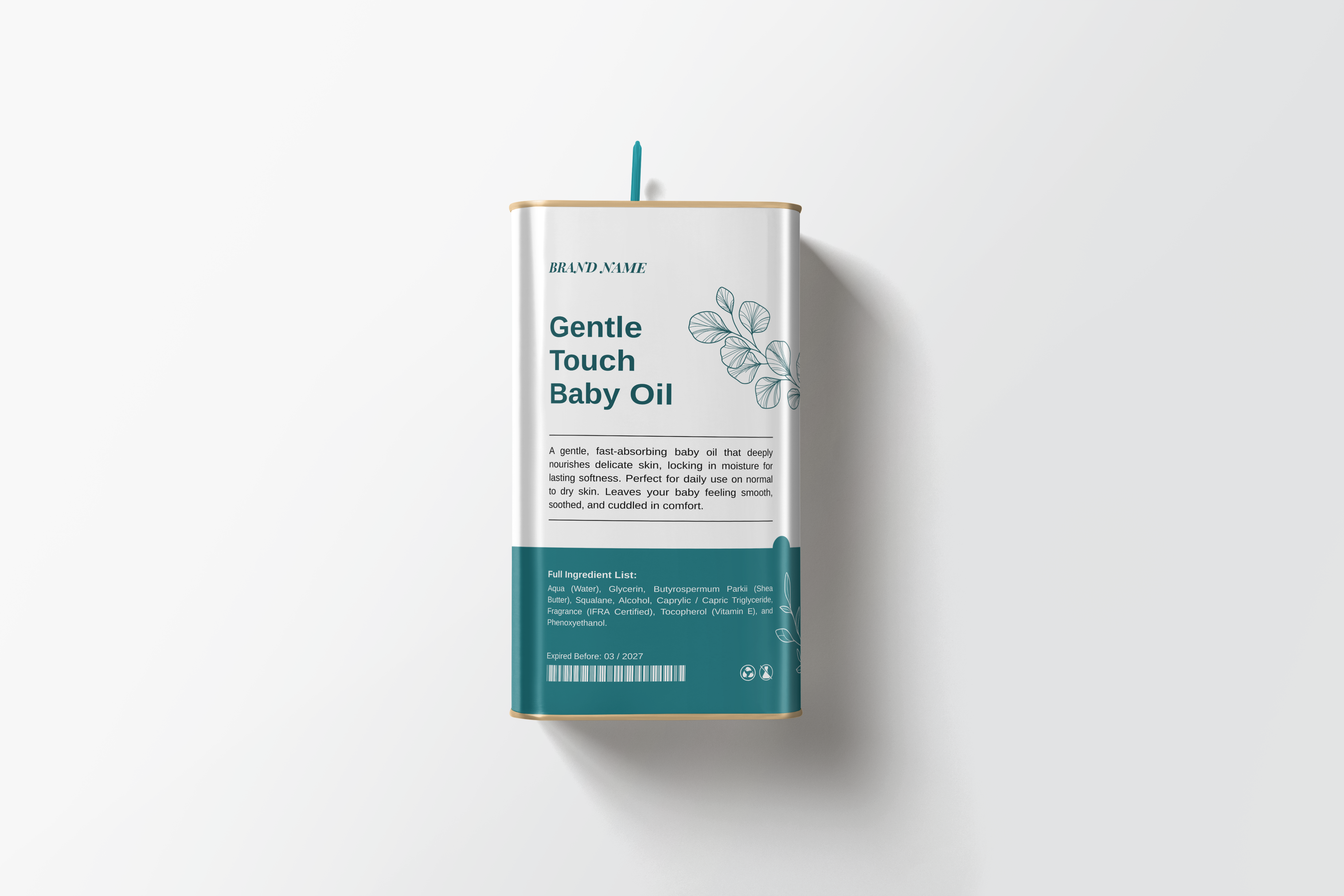Baby Oil Label Design (Concept - 2) advertisments baby oil baby oil label design brand marketing brandig company branding creative visualizer desinger dibble grafikdesigner graphic design inspiration graphic design portfolio graphics package hair oil packaging packaging box packaging designer plantillas porfolio product card sribble