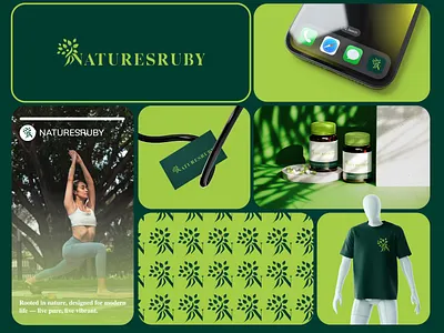 NaturesRuby – Wellness Branding & Logo Design brand guideline brand identity branding creative logo earth tone branding logo