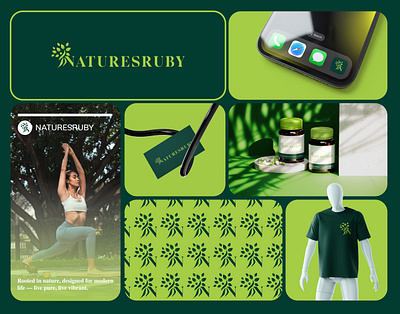 NaturesRuby – Wellness Branding & Logo Design brand guideline brand identity branding creative logo earth tone branding logo