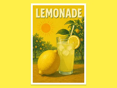 Lemonade Poster chatgpt prompt graphic design poster design