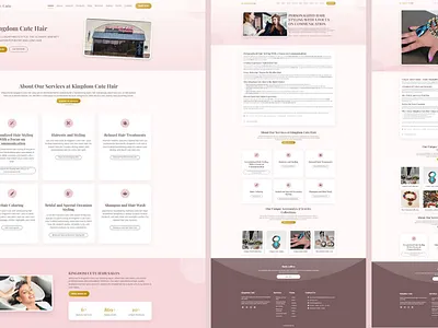 Beauty Salon Web 11ty beauty cute decap cms design eleventy hair headless cms jamstack salon salon website spa static site generator web web design web development webdesign website website concept website design