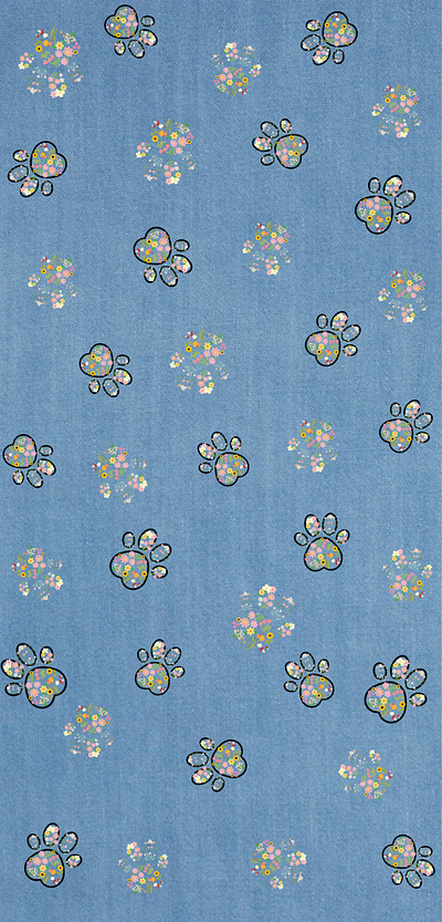 Paw pattern abstract adobe apparel design dress fabric fashion floral flower graphic design kids pattern paw print seamless textile wallpaper watercolor