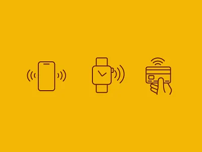 Contactless Payment Icons – Phone, Watch & Card app contactless icons digital wallet financial icons fintech design flat icon design iconography icons illustration line minimal line icons mobile tap nfc icons payment method retail ui smartwatch payment touchless payment ui