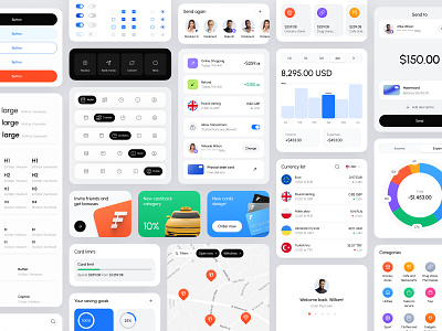 Mobile Banking UI Kit dashboard fintech mobile banking online banking outcrowd platform saas ui ui components ui design ux ux design web