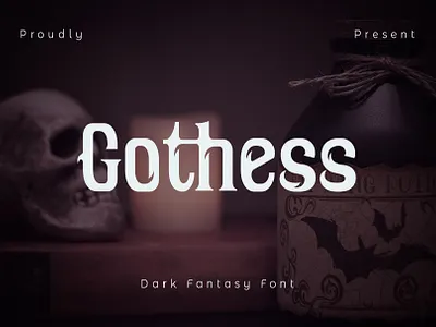 Gothess - Fantasy Serif dark font fantasy font font font awesome font design goth font lettering logo logotype typography