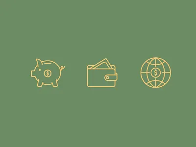 Money & Finance Icons – Piggy Bank, Wallet, Global Currency app budget tool economy design editable stroke finance icons financial ui flat global currency icon design icon set iconography icons illustration line minimalist icons money icons piggy bank savings app ui wallet icon