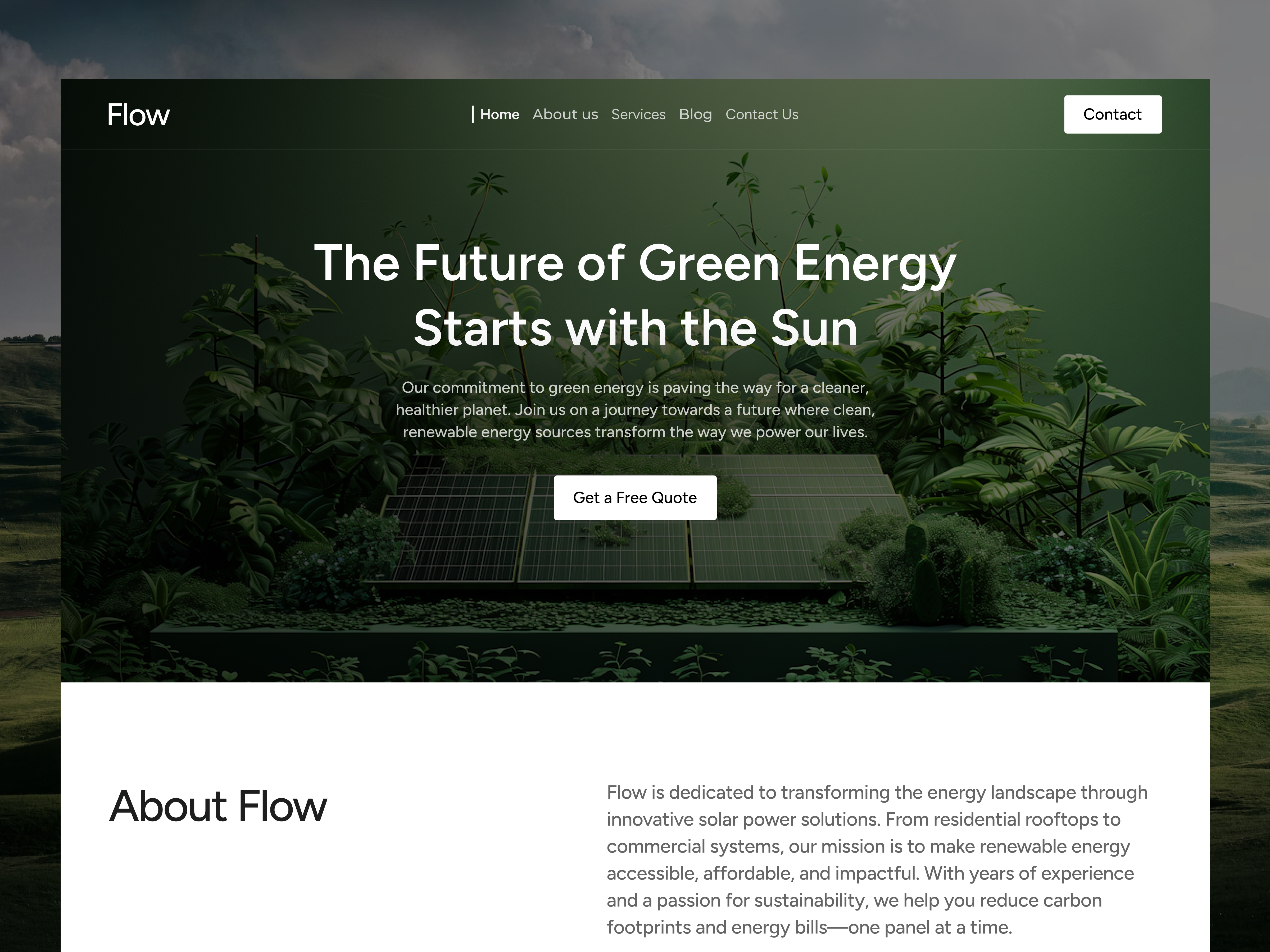 Example of Word Press Website Design