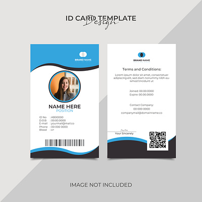 Modern Corporate ID Card Template Design workplace branding
