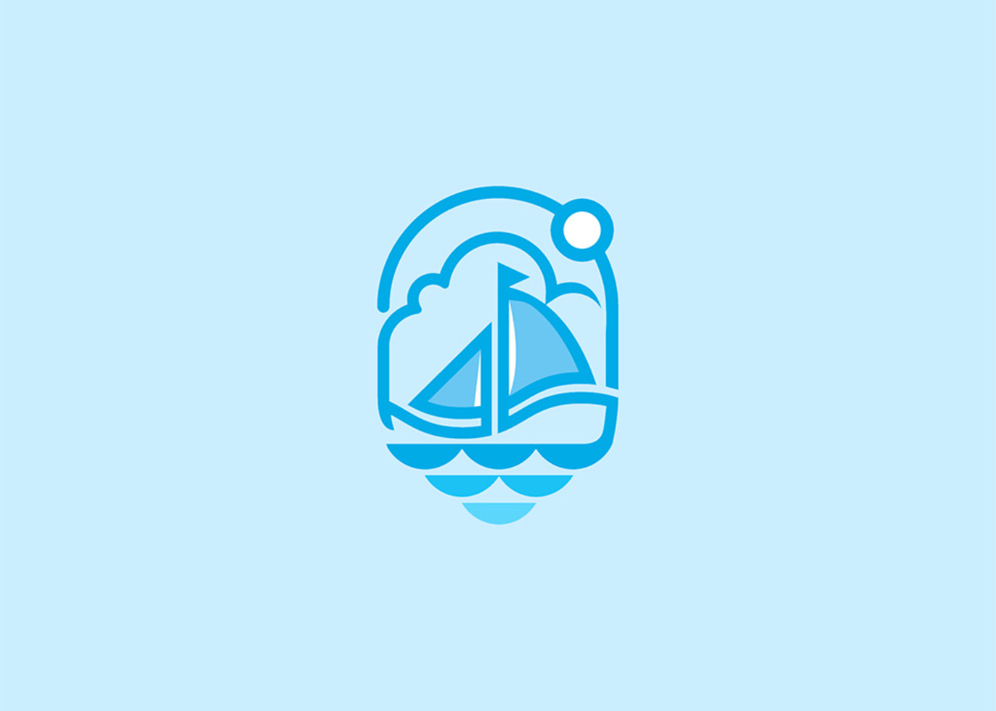 Sail & Sun Logo Design boat logo brand brand identity branding design favicon graphics icon illustration logo logotype sail sail logo ship logo sun sun logo ui vector