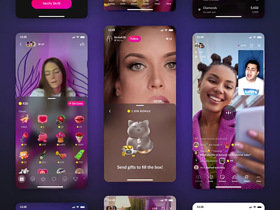 Live streaming mobile app broadcast broadcasting creator dating influencer live streaming live video livechat livestream livestreaming microinteractions mobile protopie stream tik tok tiktok tinder twitch video videochat